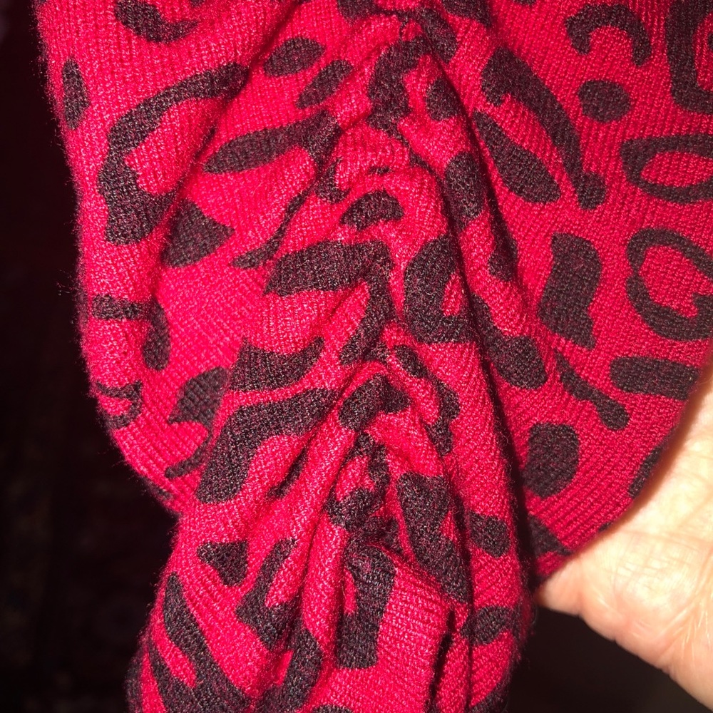 Alfani Red Leopard Sweater - Picture 3 of 6